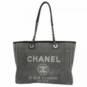 CHANEL Black Deauville Tote Bag